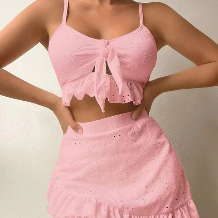 Dame Crop-Top og Nederdel Sæt Skovae