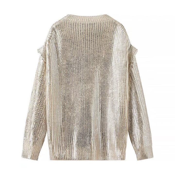 Dame Glitrende Pullover Stilla