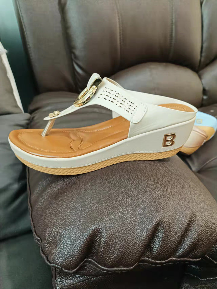 Dame Komfortable Wedge-sandaler med moderigtig rem og komfort fodseng Stilla