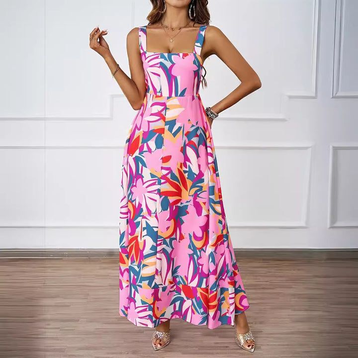 Dame maxikjole med blomstret design og afslappet snit Stilla