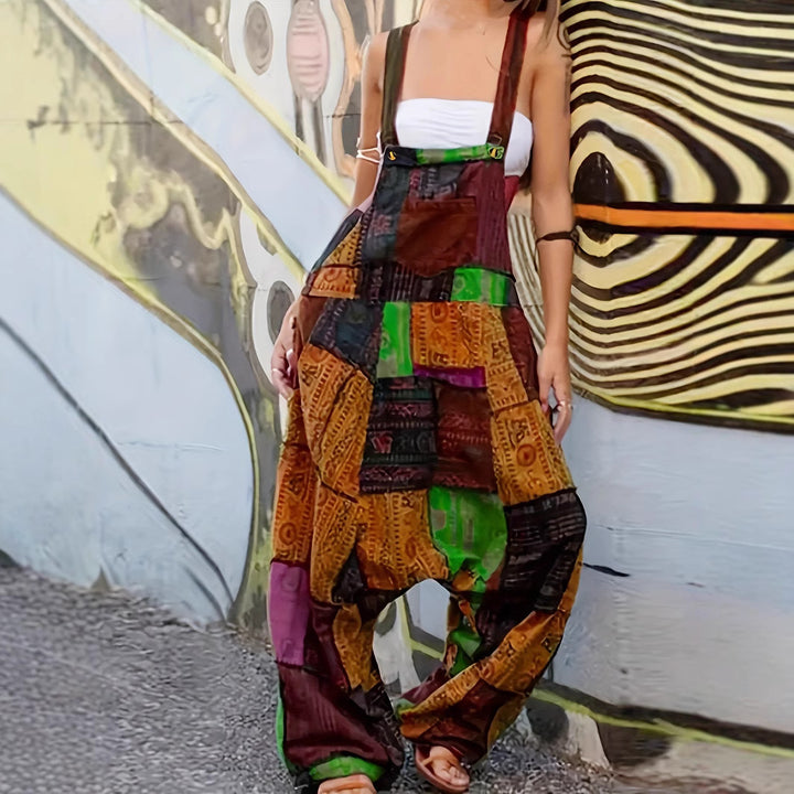 Dame Casual Patchwork-Overalls Stilla