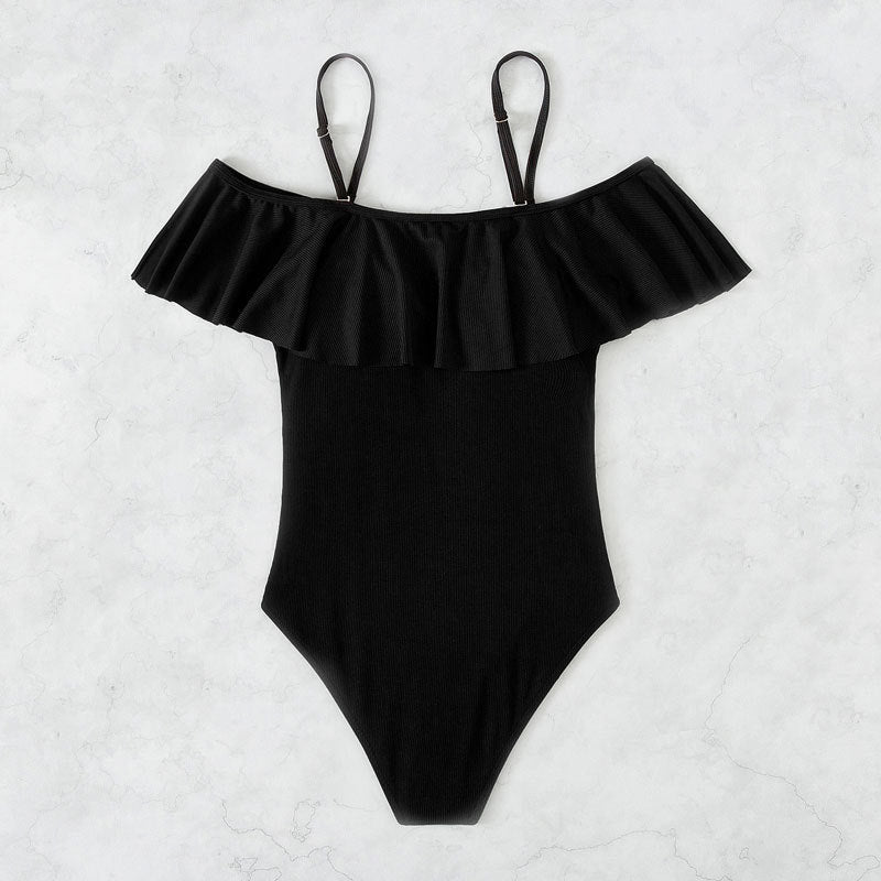 Dame Rüschen Off-Shoulder Éntal Badeanstalt Stilla