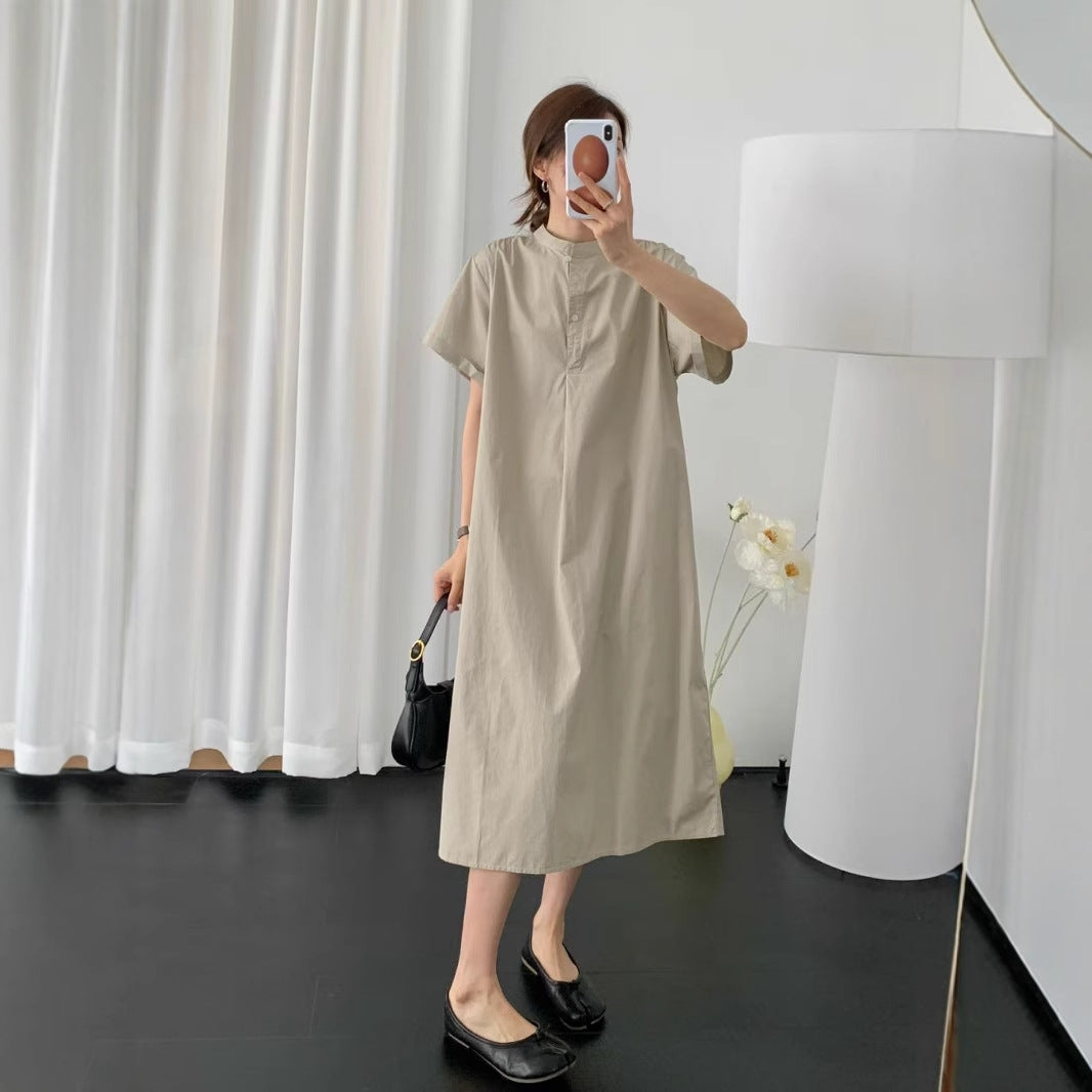 Dame Oversized Knap-Down Skjortekjole Stilla