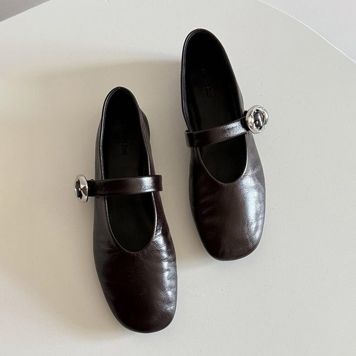 Kvinder Elegante Mary Jane Ballerinas med Dekorativ Spænde Stilla
