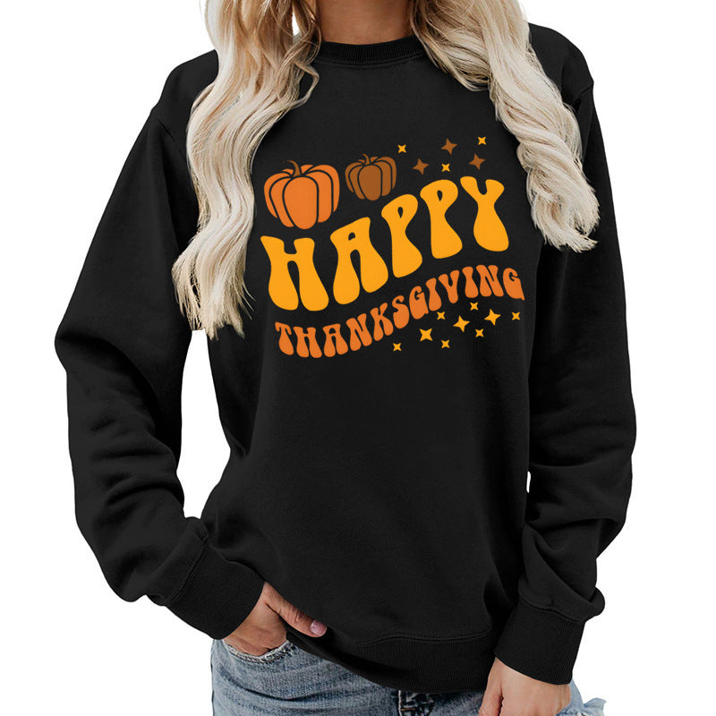 Dame sweater med festligt græskar motiv og behagelig pasform Stilla