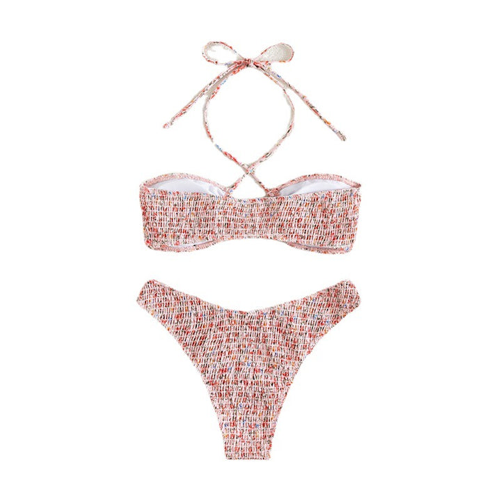 Dame bandeau-bikini med raffinerede snøre detaljer Skovae