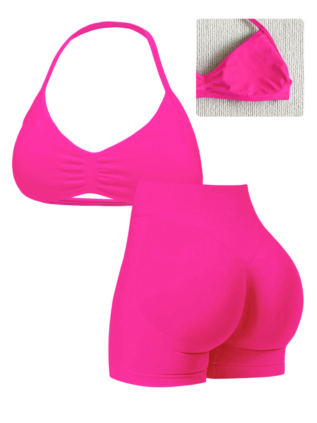 Dame Sporty Bikini med polstret top og høj talje Skovae