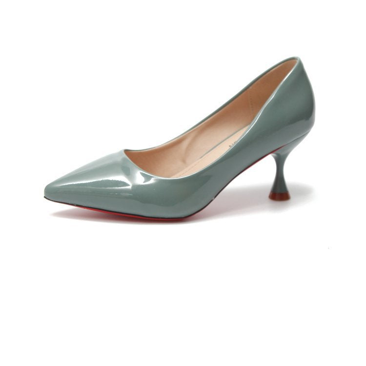 Dame Elegante Læder Pumps med unikt hældesign Stilla