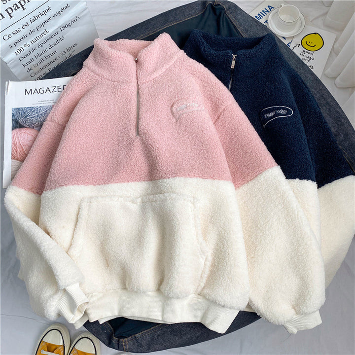 Femme Cozy Farveblok Fleece-Jakke Stilla
