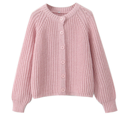 Kvinder hyggelig cardigan med vertikal rib struktur og store knapper Stilla