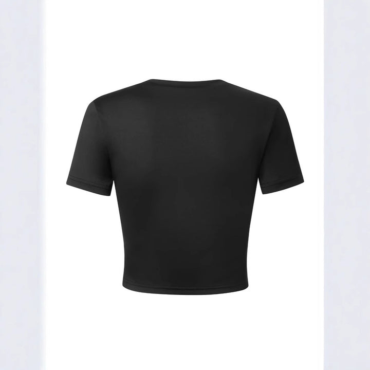 Dame Crop-Shirt med inspirerende tekst Skovae