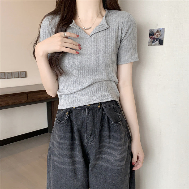Femme Rippentrøje Button-Up Casual Top Stilla