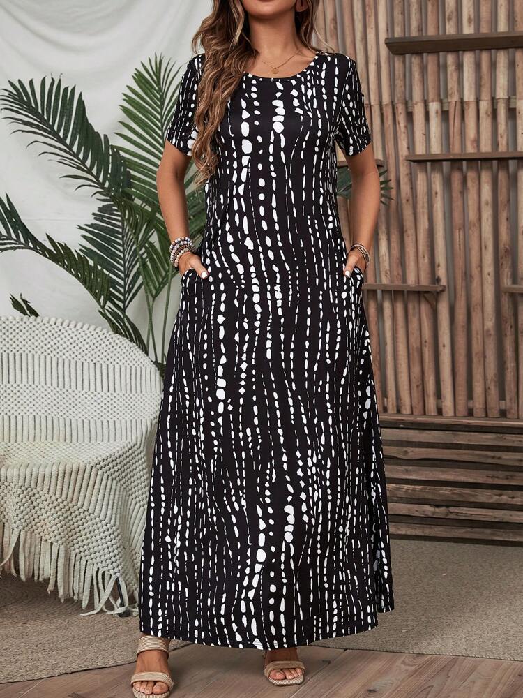 Dame Casual Maxi Kjole Stilla