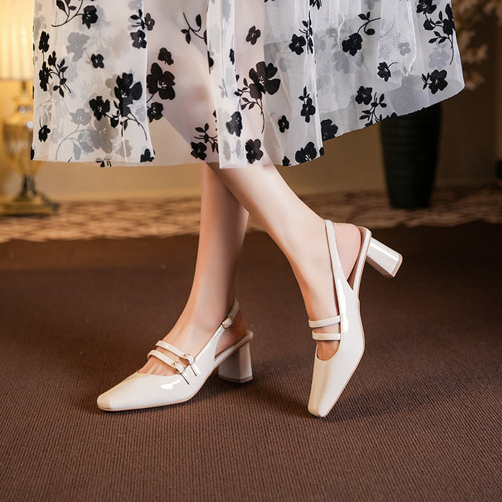 Damessko med blokhæle og slingback Stilla