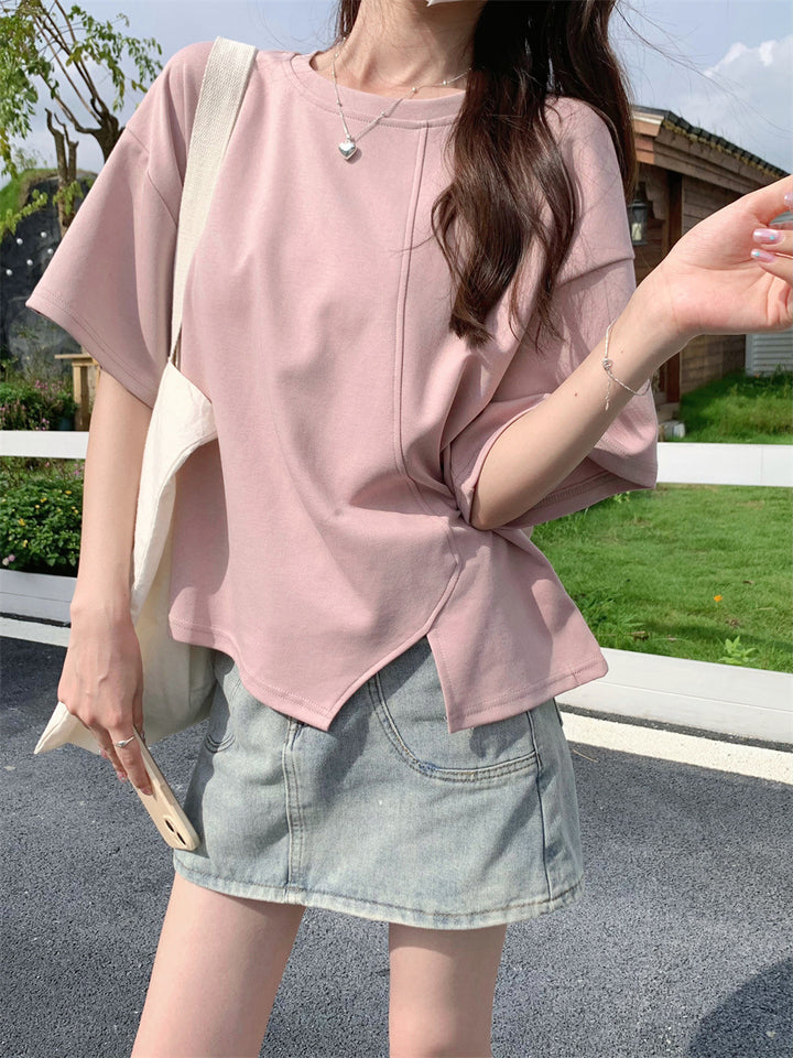 Damer Casual Oversized Kortærmet T-Shirt Stilla