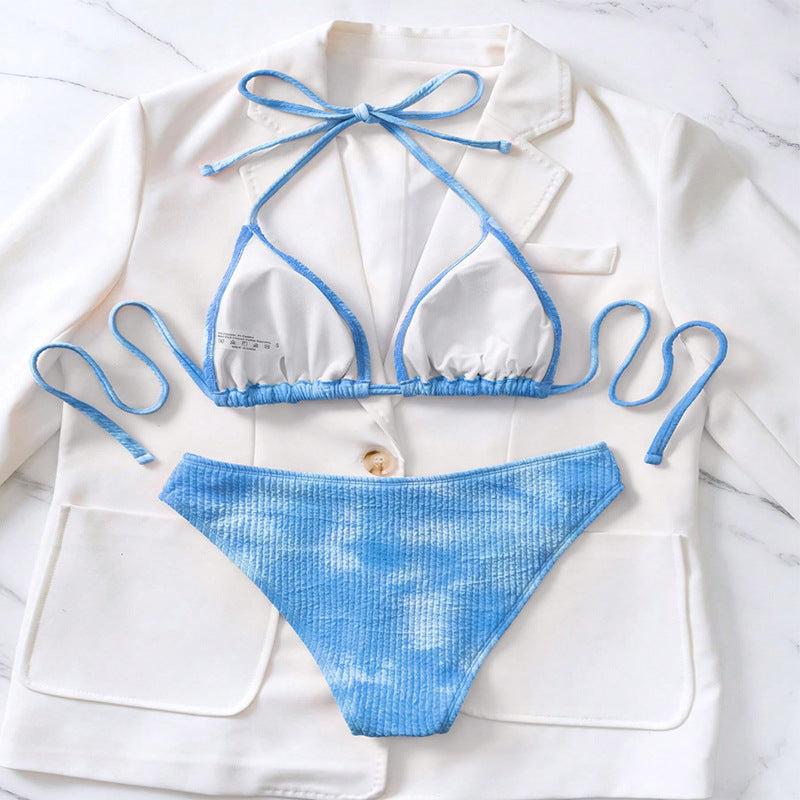 Dame Triangel-Bikini med struktureret design og moderigtigt snit Stilla