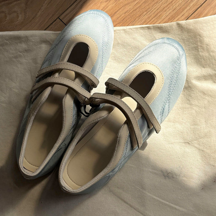 Dame Elegant Velcro Mary Jane Sko Stilla
