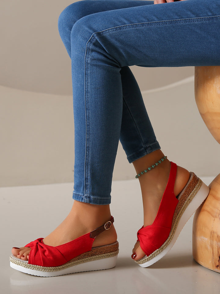 Dame Wedge-sandaler med elegant knude-design og skridsikker sål Stilla