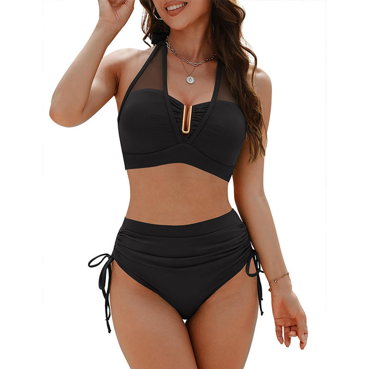 Dame Bikini-sæt med justerbare rynkeelementer og moderne mesh-design Stilla