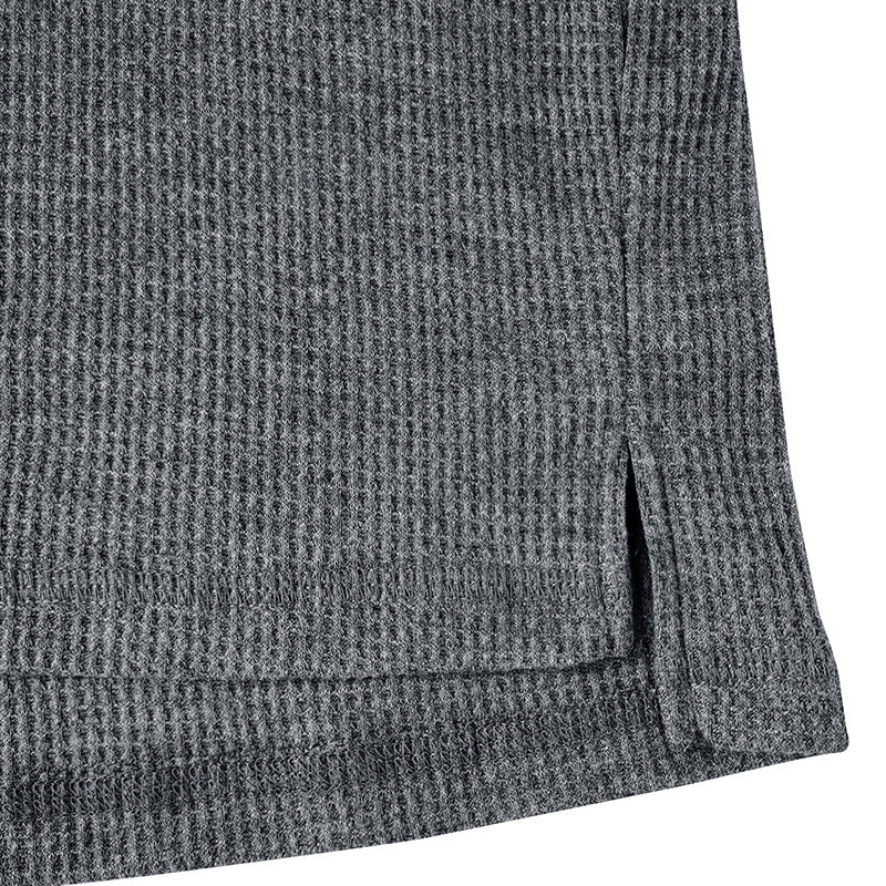 Herrer Langærmet T-shirt med struktureret design og behagelig rundhalset udfoldning Stilla