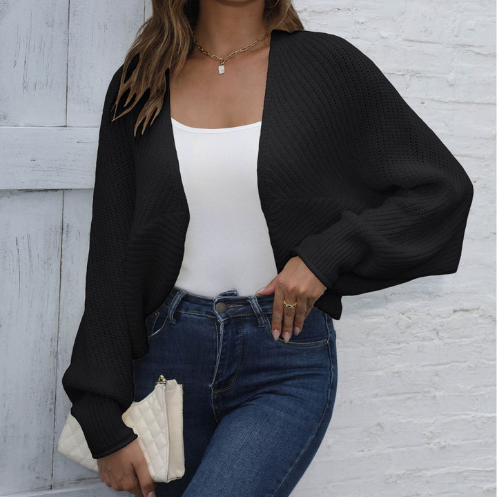 Dame afslappet strikjakke med oversized pasform og åbne frontåbninger Stilla