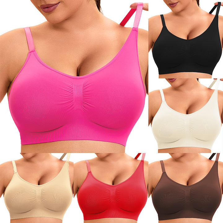 Dame sporty bralette-bh med sømløs pasform og elastisk underbånd Skovae