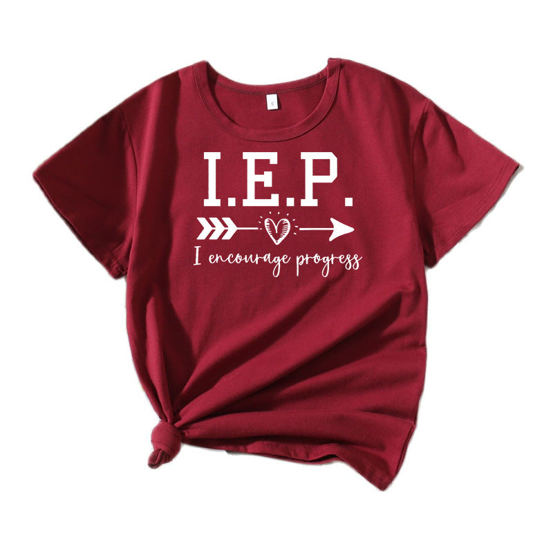 Kvinder Inspirerende Besked Grafik T-shirt Stilla