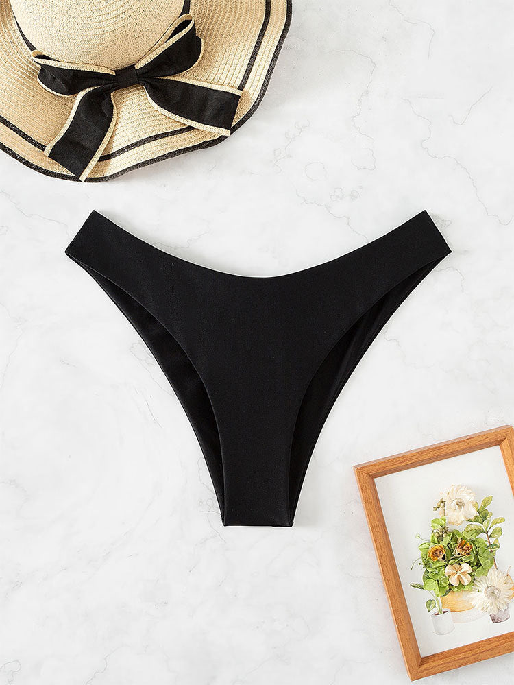 Dame højt skåret bikini trusse med sporty design Skovae