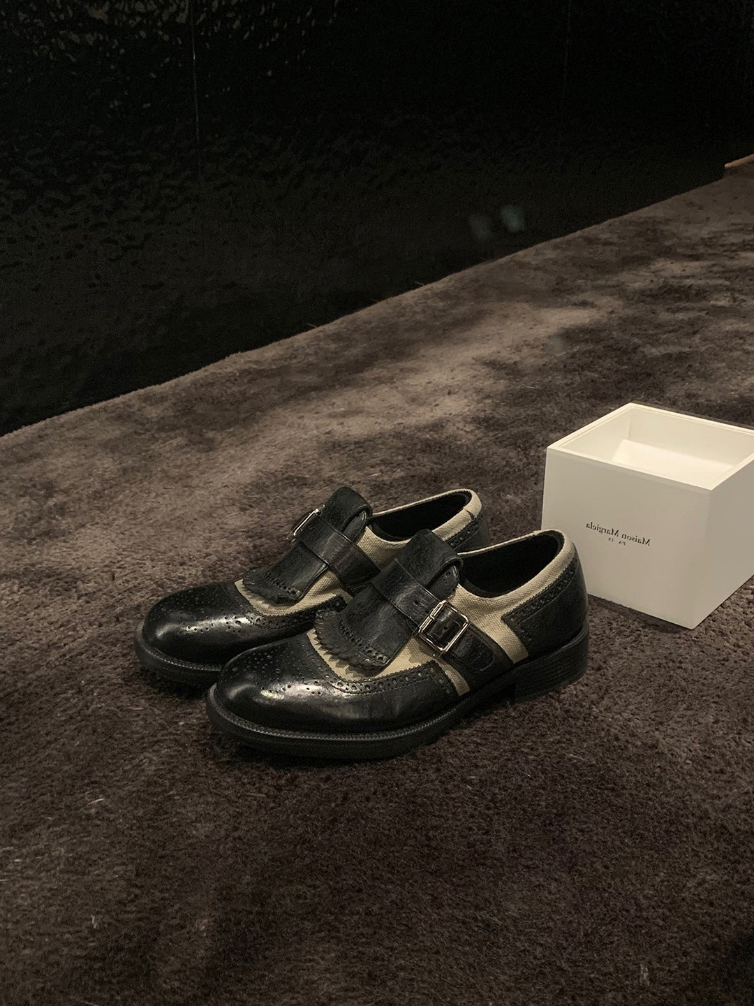 Herrer vintage-inspirerede læder monk strap sko Stilla