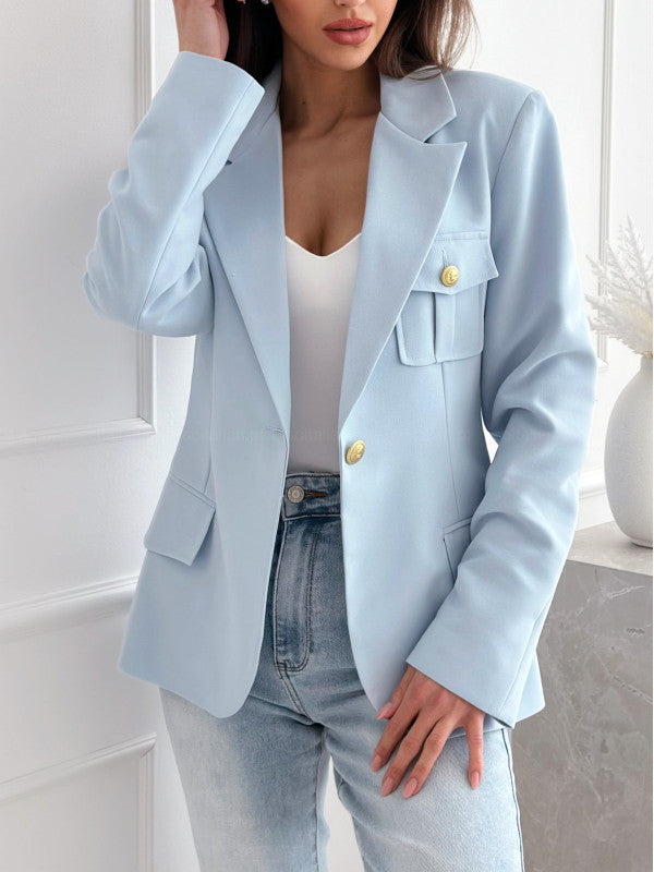 Dame elegant blazer med struktureret design og modige knapdetaljer Stilla