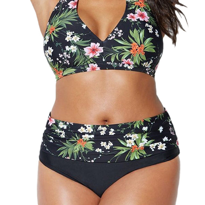 Dame Højtaljet Floralprint Bikini Sæt Stilla