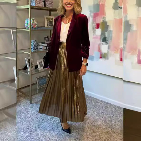 Dame glamourøs Samt Blazer Stilla