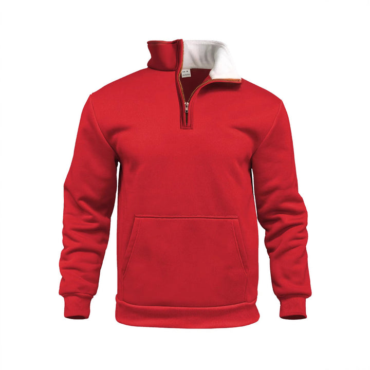 Herrer Sporty Sweater med høj krave og gennemgående lynlås Stilla