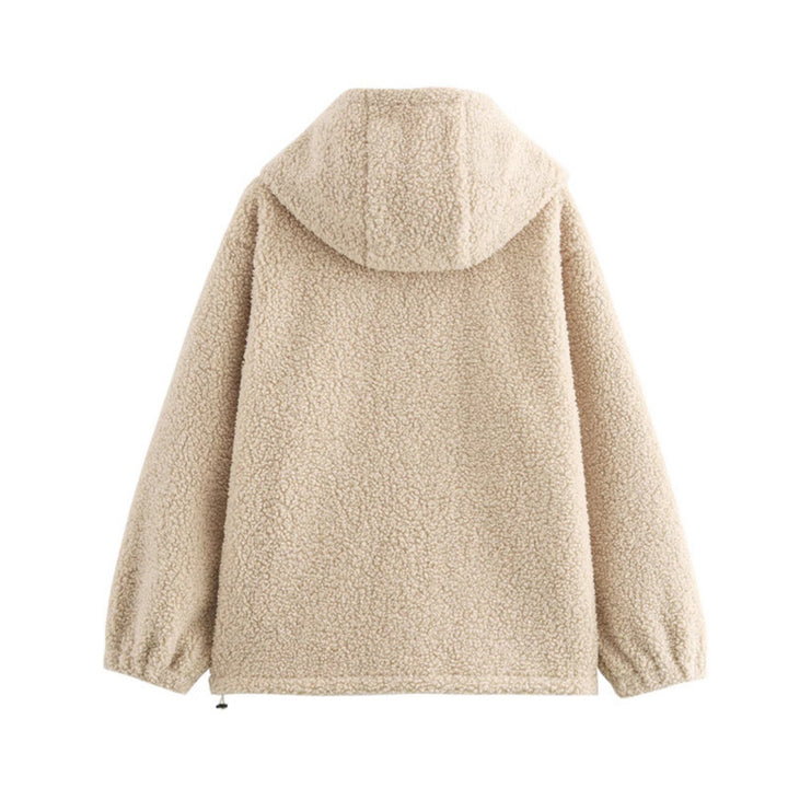 Femme Cozy Sherpa Hoodie Jakke Stilla