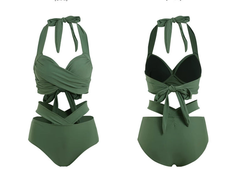 Dame bikini sæt med raffineret indpakningsdesign og justerbare stropper Stilla