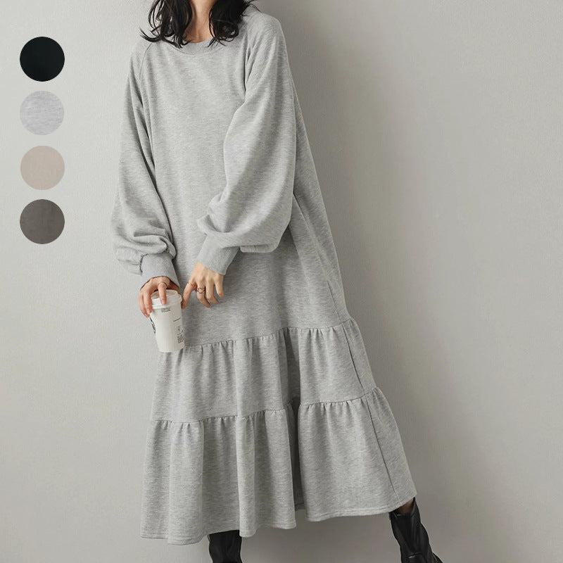 Femme Cozy Gestufter Sweatshirtkjole Stilla