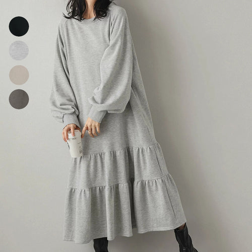Femme Cozy Gestufter Sweatshirtkjole Stilla