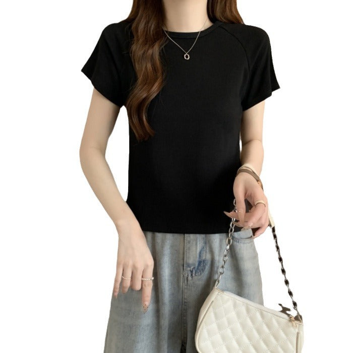 Femme Klassisk Kortærmet Pullover T-Shirt Stilla