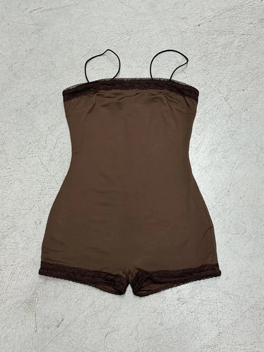 Dame bodystocking med spidstoppe Skovae