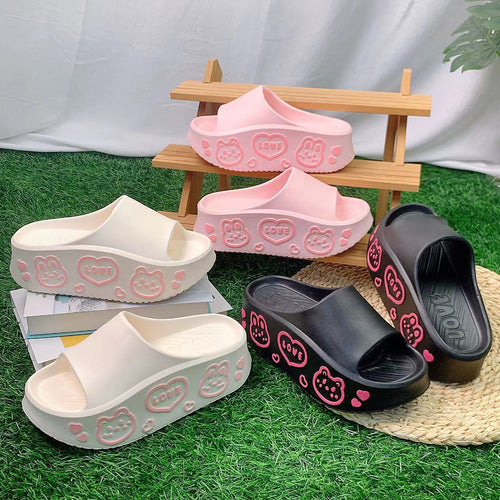 Dame Komfortable og legende platform-sandaler med dyremotiver og skridsikker sål Stilla