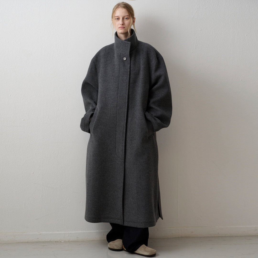 Kvinders elegante og oversized uldfrakke Stilla