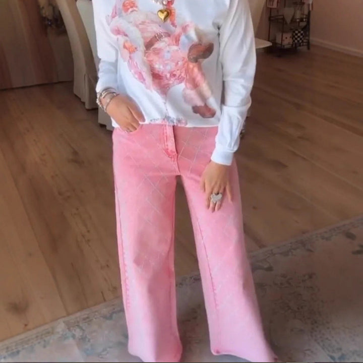 Kvinders brede jeans i en afslappet stil med høj talje Stilla