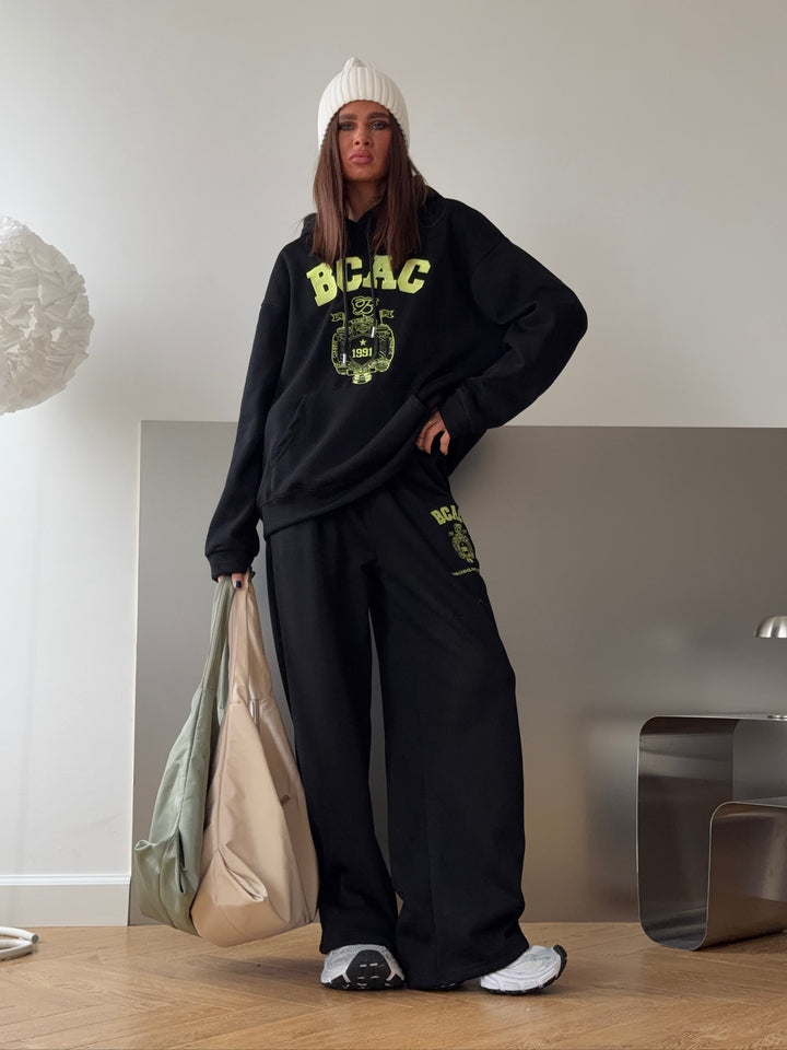 Kvinder Casual Oversized Sweater og Loose-Fitting Jogging Bukser Sæt Stilla