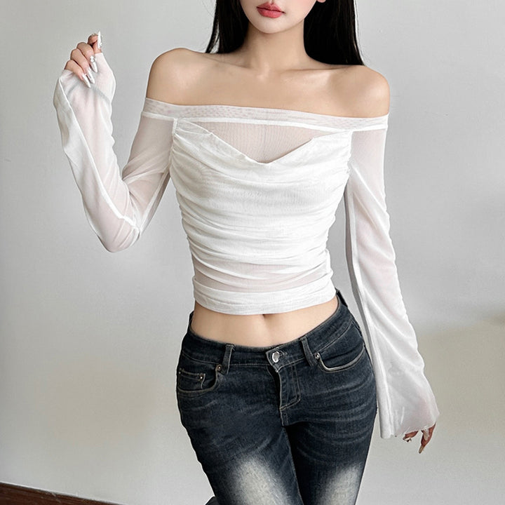 Damer Off-Shoulder Top med raffinerede flæsedetaljer Stilla