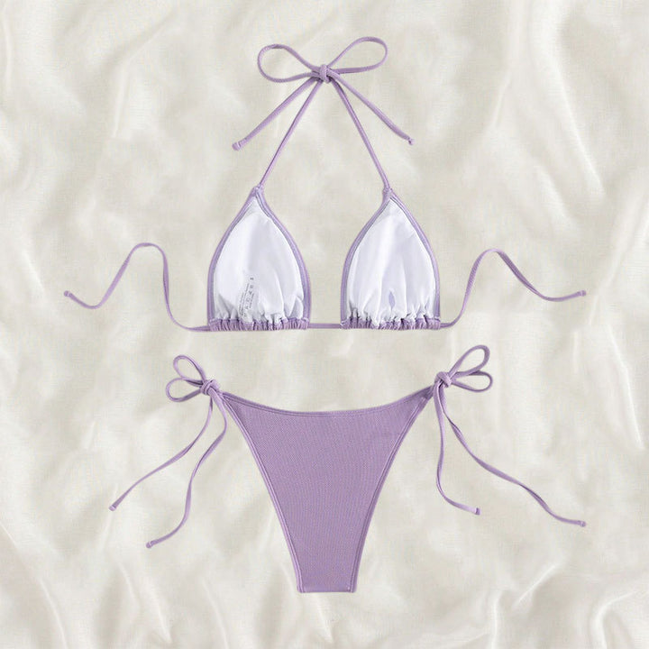 Dame Triangel-Bikini med justerbare snorebånd Skovae