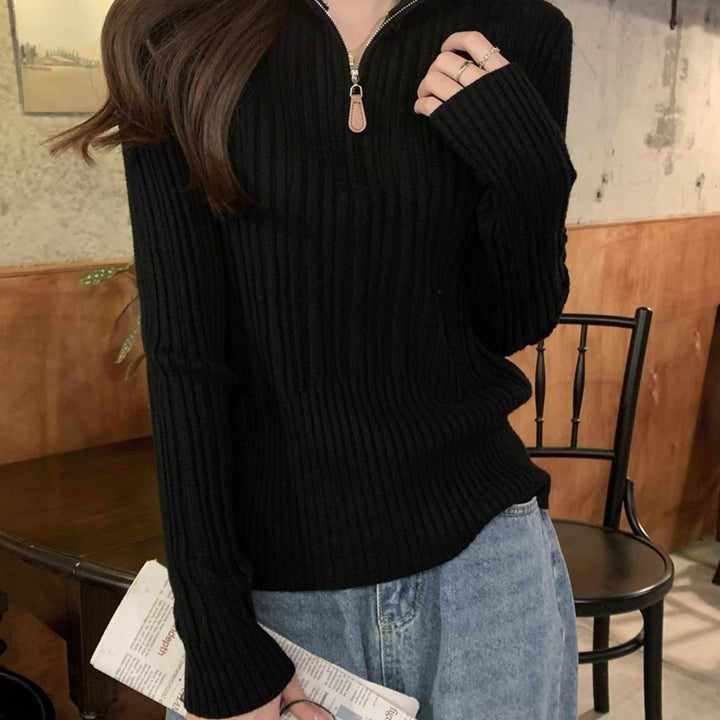 Kvinder elegant skåret sweatshirt med stående krave Stilla