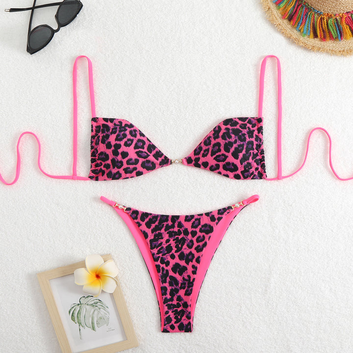 Dame bikini-sæt med justerbare stropper og blomsterdesign Stilla