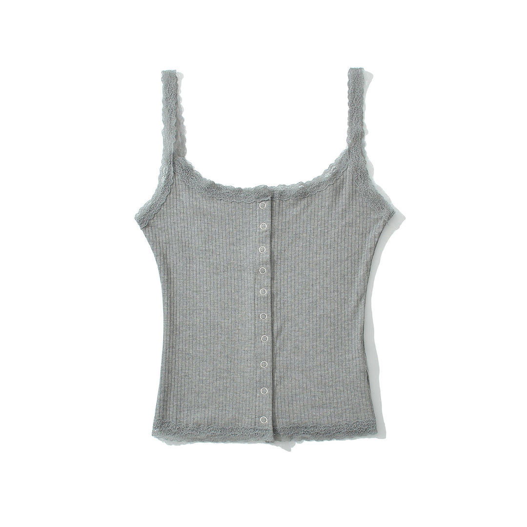 Dame spids-langærmet-crop-top med knaplukning og elastisk struktur Stilla