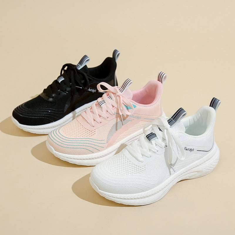 Dame Åndbar Løbesneaker med fleksibelt Mesh-Overmateriale og støddæmpende sål Stilla