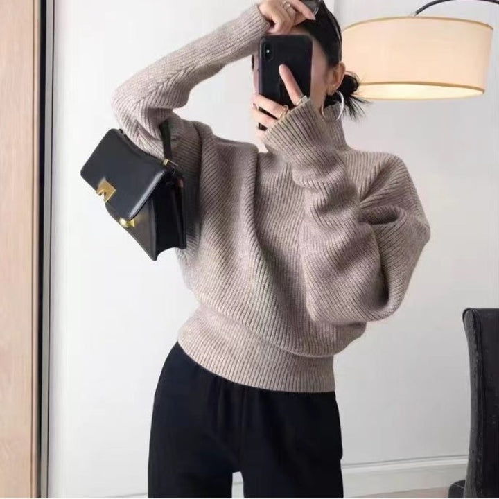 Femme Rullekrave Ribstrikket sweater Stilla